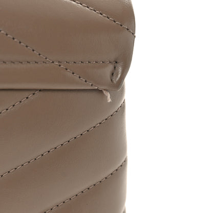 Saint Laurent Calfskin Y Quilted Monogram Small Loulou Chain Satchel Dark Beige 10 of 10