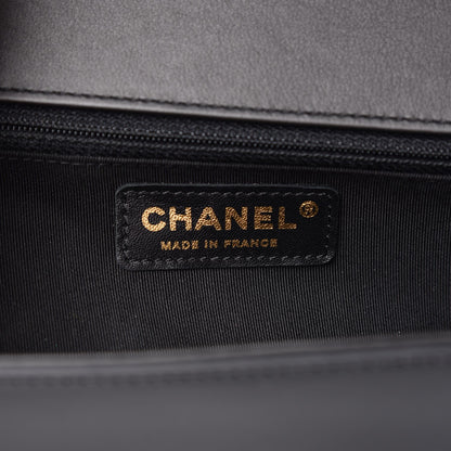 Chanel Patent Calfskin Quilted New Medium Boy Flap Black 6 of 9