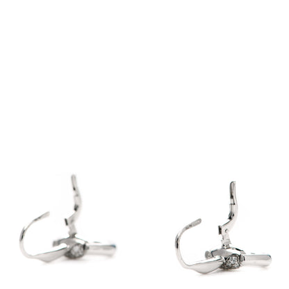 Gucci 18K White Gold Diamond Horsebit Drop Earrings 3 of 6