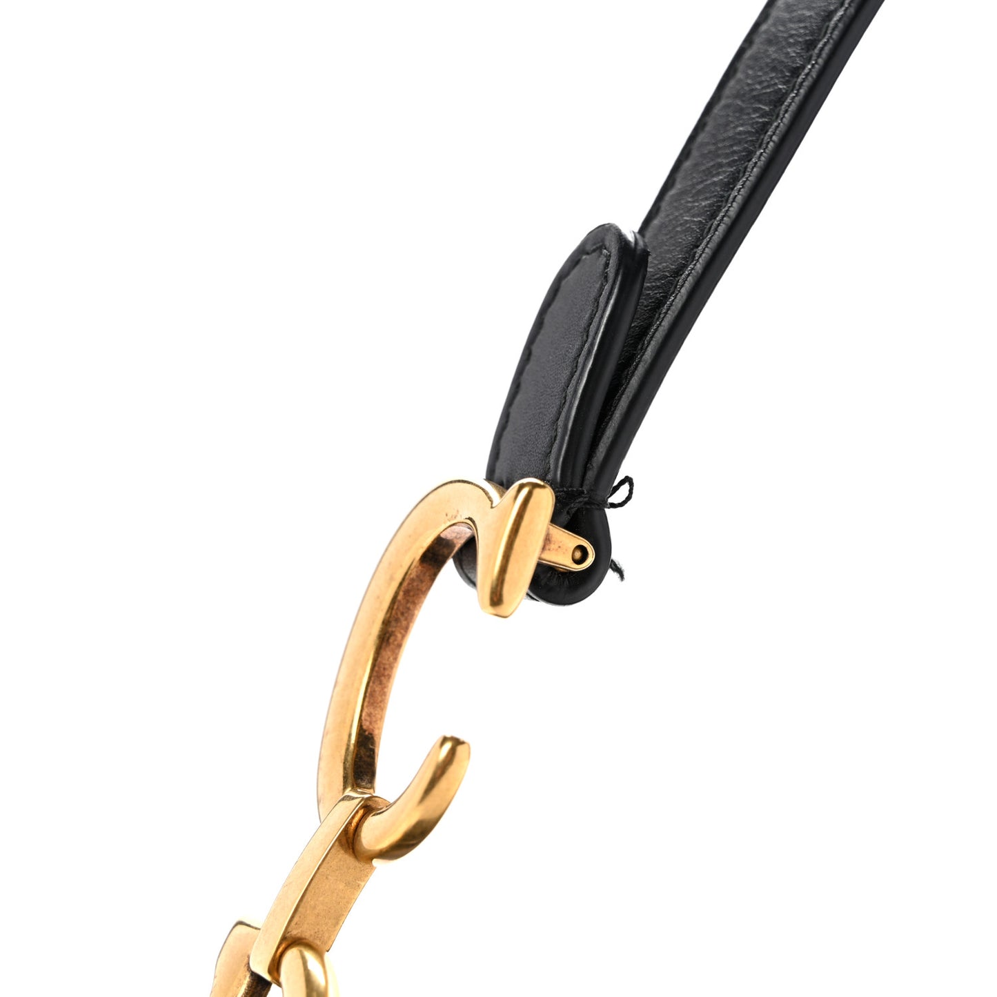 Calfskin Mini Saddle Bag Black