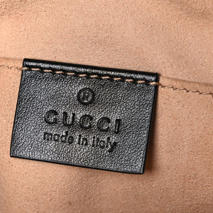 Gucci Calfskin Matelasse Mini GG Marmont Chain Shoulder Bag Black 6 of 10