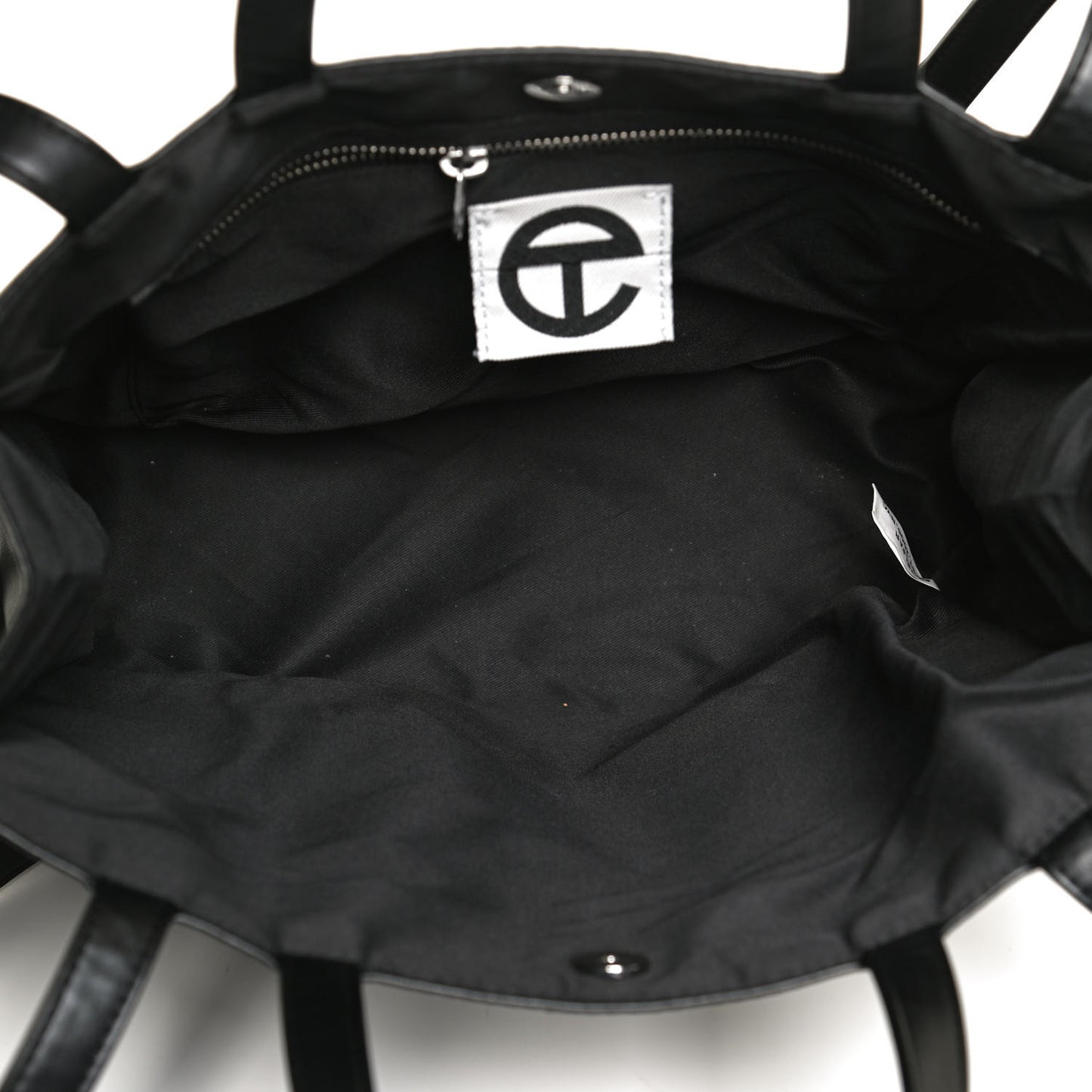 Vegan Leather Medium Shopping Bag Black