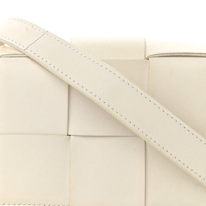Bottega Veneta Lambskin Maxi Intrecciato Extra Mini Cassette Crossbody Bag White 7 of 9