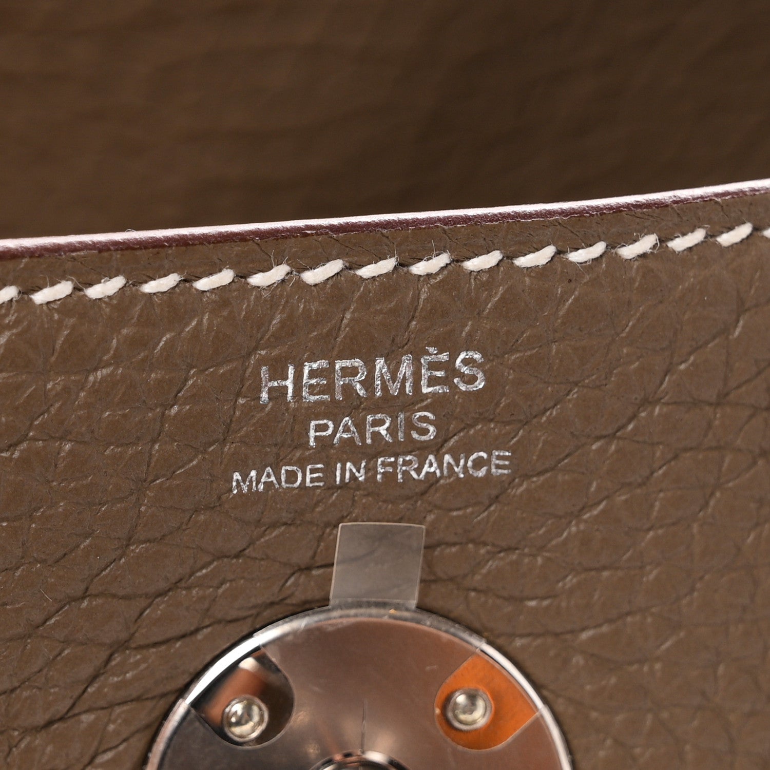 Hermes Taurillon Clemence Lindy 26 Etoupe 6 of 11