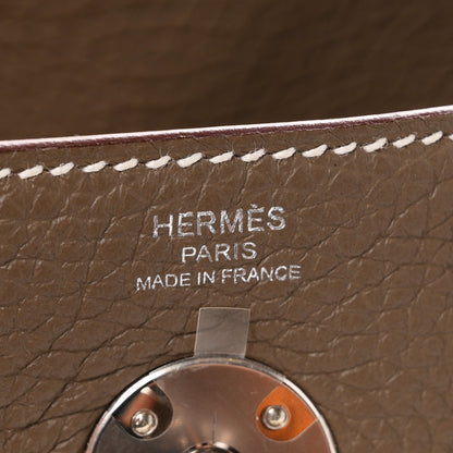 Hermes Taurillon Clemence Lindy 26 Etoupe 6 of 11