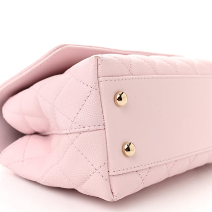 Chanel Caviar Quilted Mini Coco Handle Flap Light Pink 9 of 11