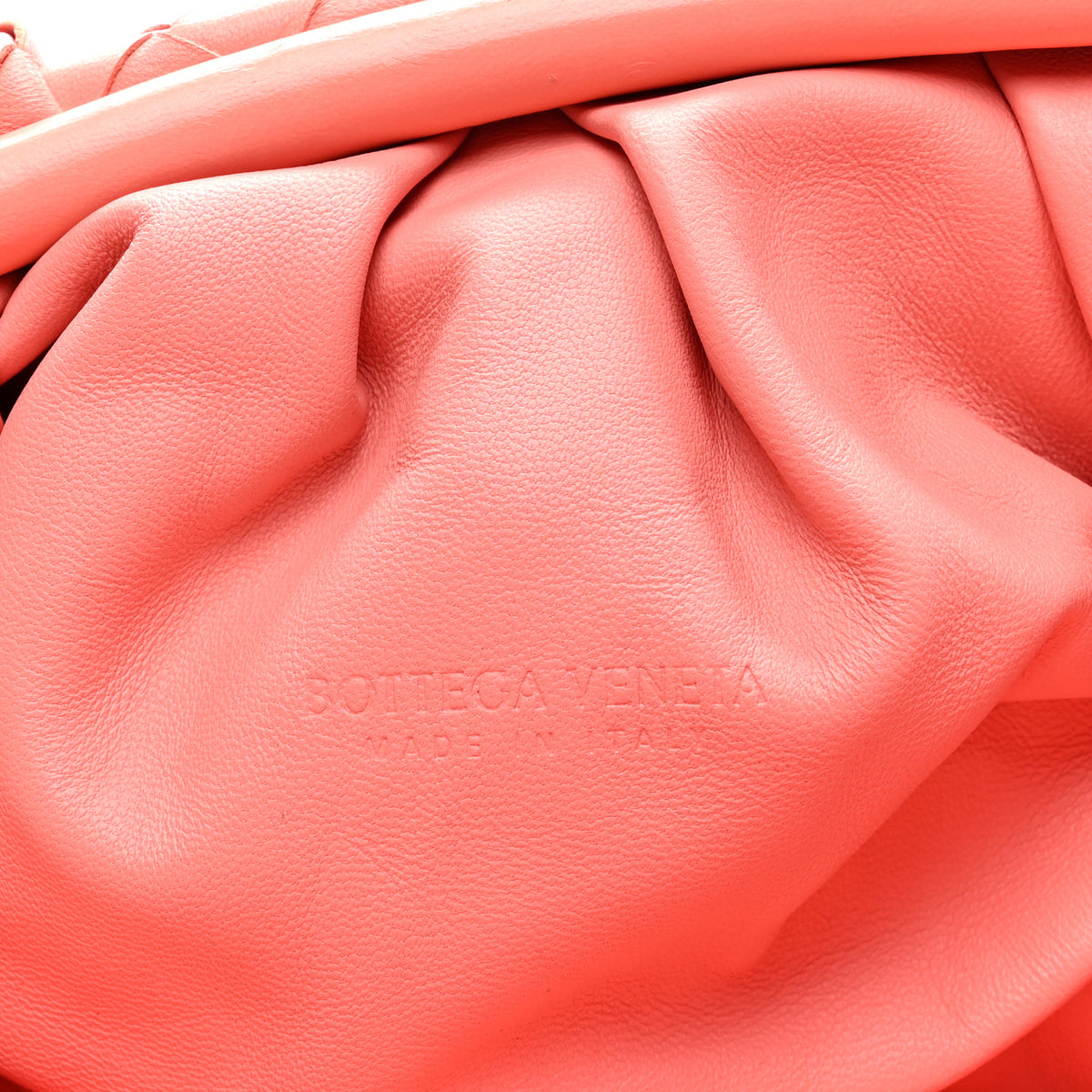 Nappa Maxi Intrecciato The Pouch Oversized Clutch Peach