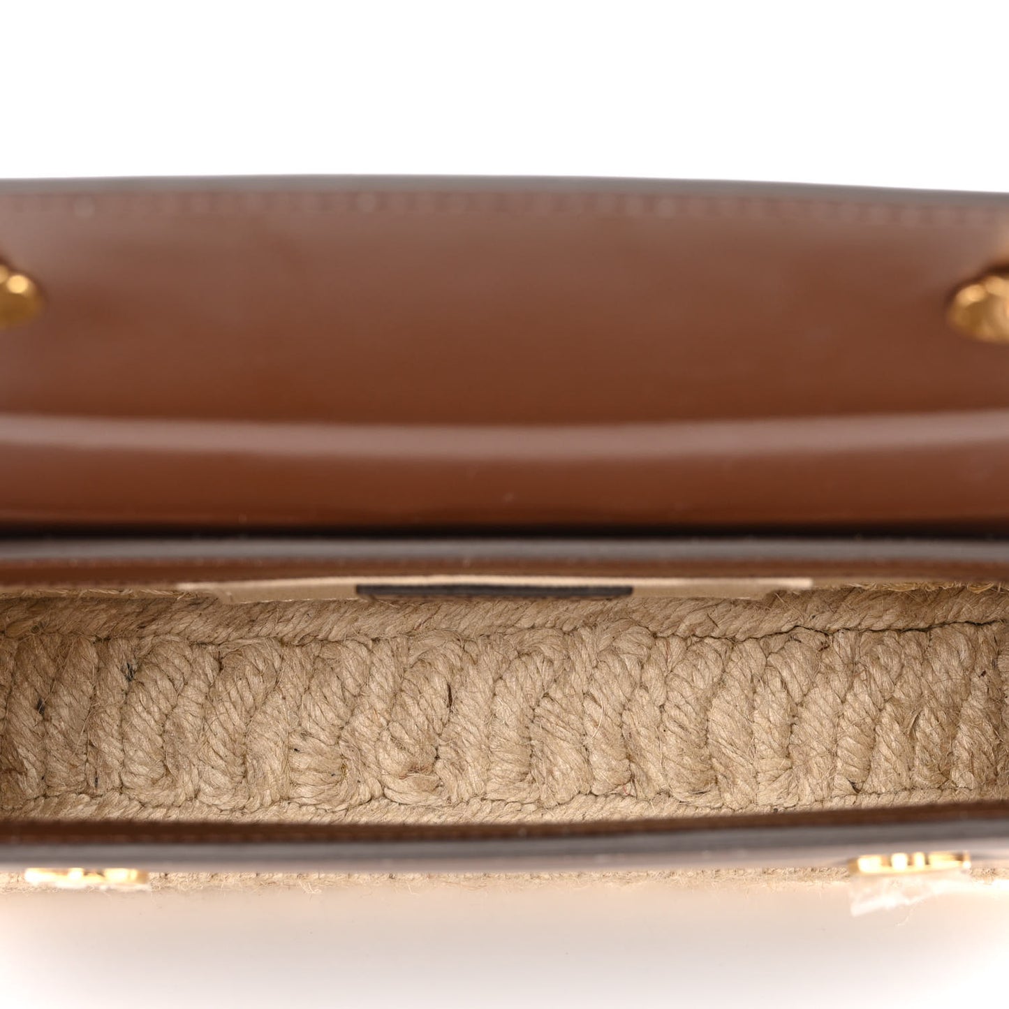 Calfskin Raffia Le Chiquito Long Cordao Brown