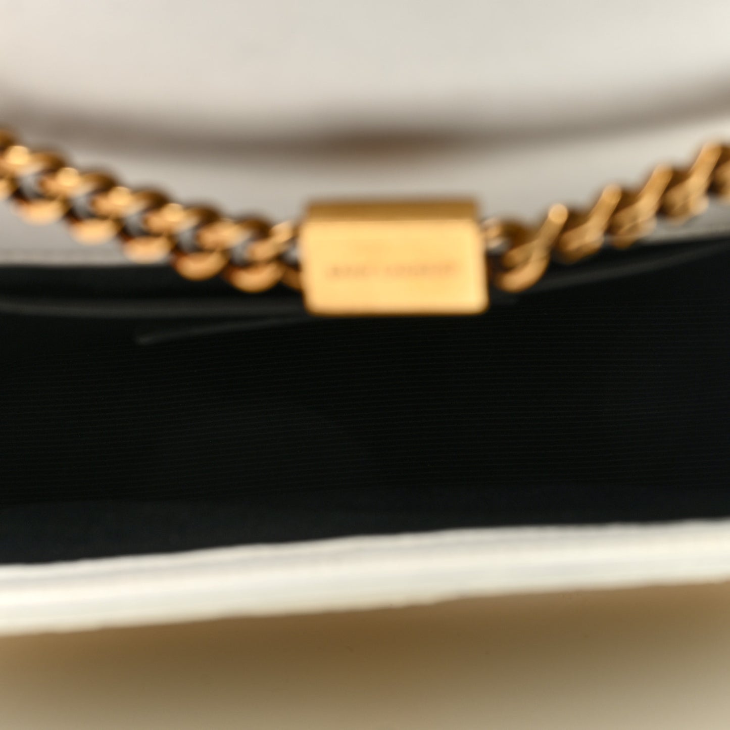 Calfskin Python Embossed Small Classic Monogram Kate Tassel Satchel Ivory