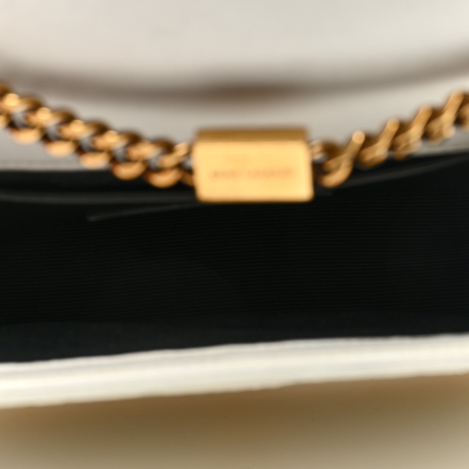 Saint Laurent Calfskin Python Embossed Small Classic Monogram Kate Tassel Satchel Ivory 5 of 8