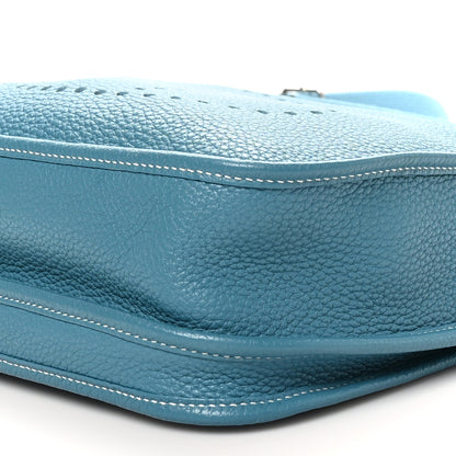 Hermes Taurillon Clemence Evelyne III PM Blue Jean 10 of 10