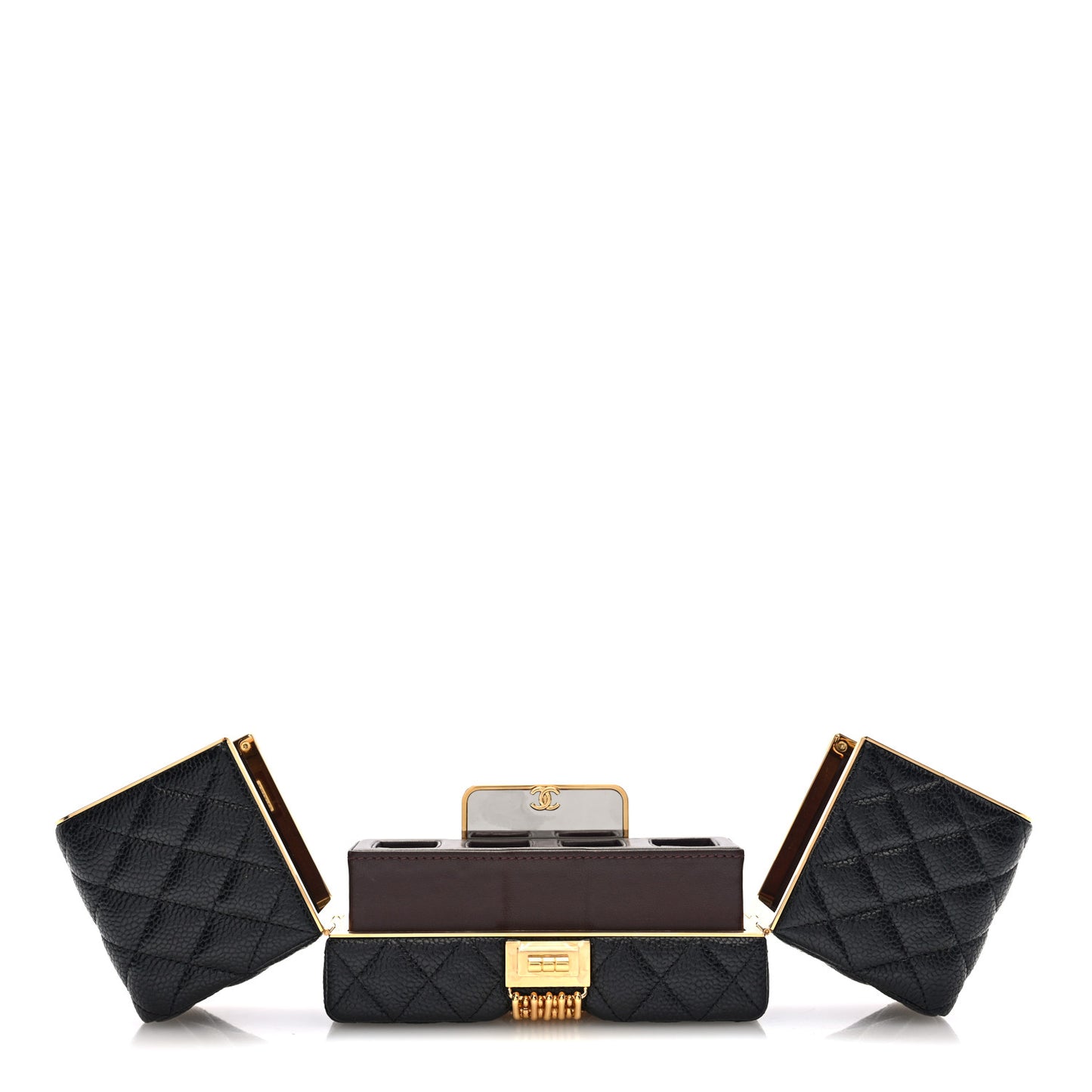 Caviar Quilted Reissue Lipstick Case Black