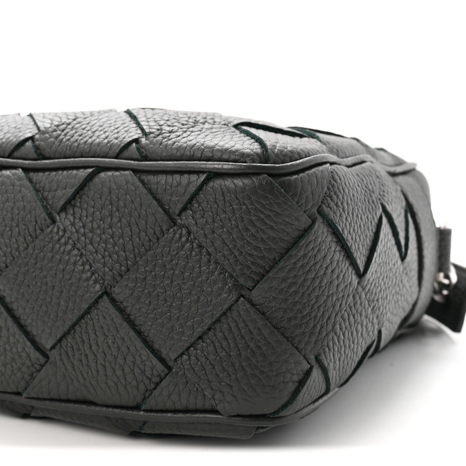 Bottega Veneta Grained Calfskin Intrecciato Medium Camera Bag Dark Green 9 of 9