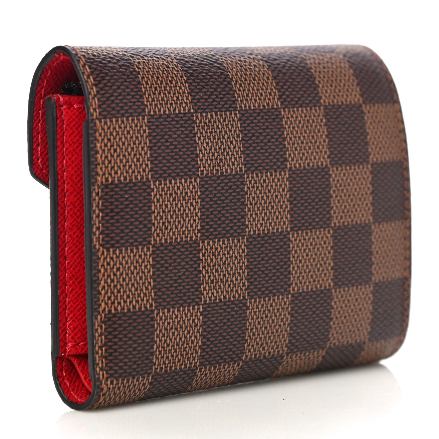 Louis Vuitton Damier Ebene Victorine Wallet Red 3 of 11