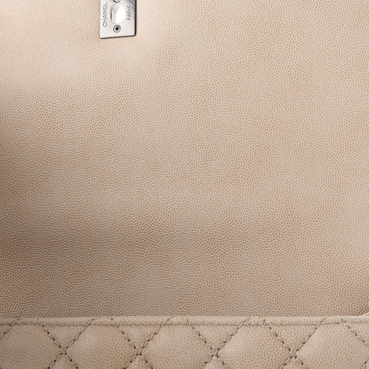Chanel Caviar Quilted Medium Coco Handle Flap Light Beige 11 of 12
