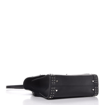 Givenchy Grained Calfskin Studded Small Shark Lock Satchel Black 4 of 7
