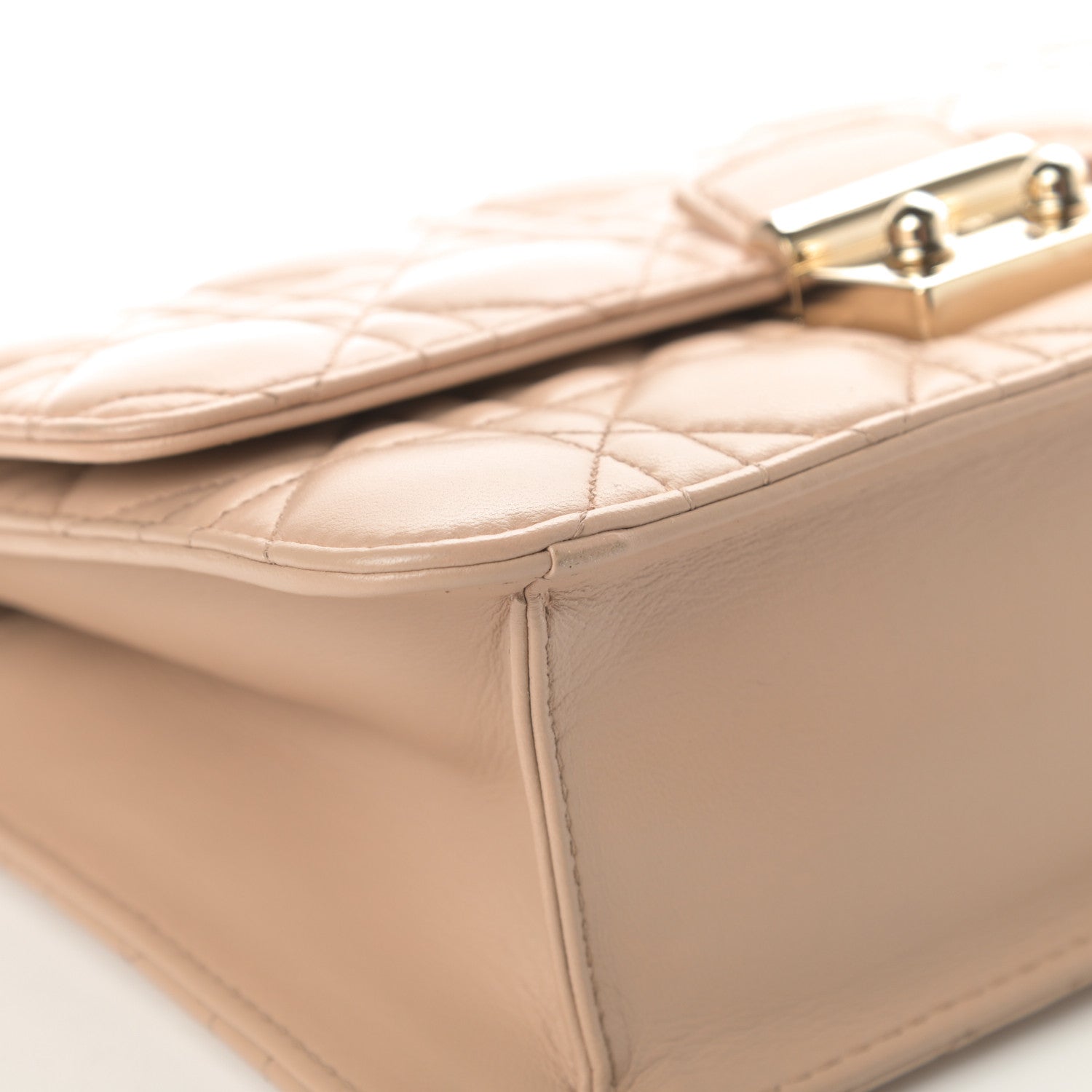 Christian Dior Lambskin Cannage Miss Dior Promenade Pouch Beige 10 of 14