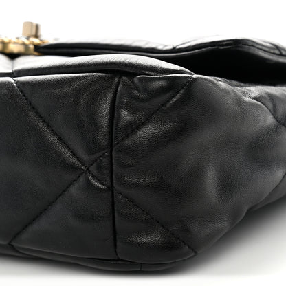 Chanel Lambskin Quilted Large Chanel 19 Flap Black 10 of 11