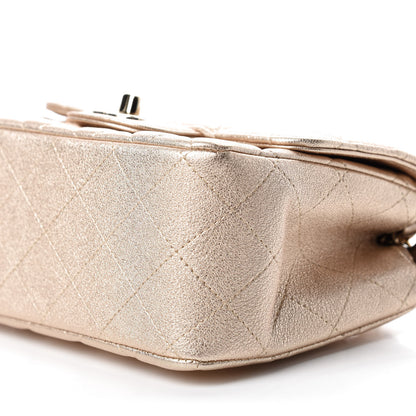 Chanel Metallic Lambskin Quilted Mini Square Flap Gold 7 of 11