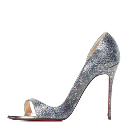 Christian Louboutin Glitter Solaria Specchio Toboggan 100 Sandals 40 Multi Light Gold 1 of 8