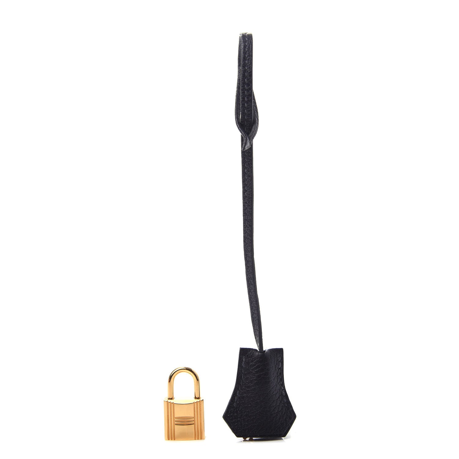 Hermes Taurillon Clemence Lock and Key Clochette Set Bleu Indigo 1 of 4