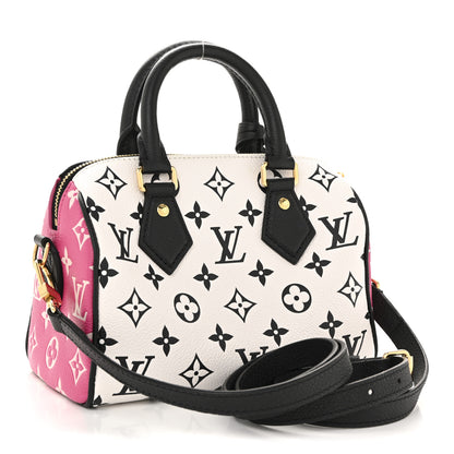 Louis Vuitton Empreinte Monogram Spring in the City Speedy Bandouliere 20 Black White Pink 3 of 11