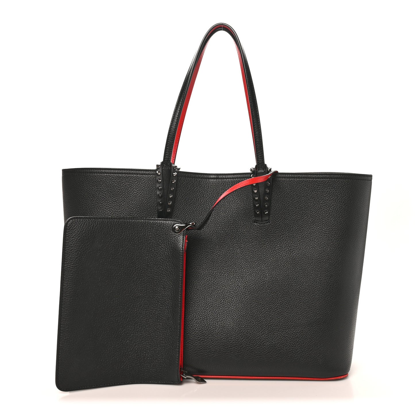 Calfskin Spikes East West Cabata Tote Black
