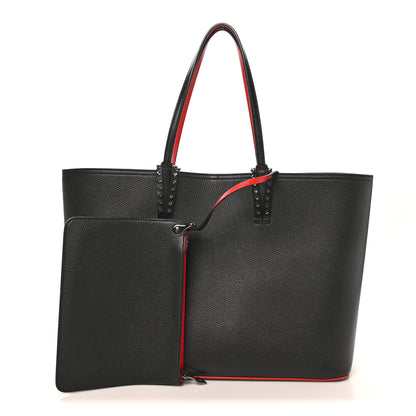 Christian Louboutin Calfskin Spikes East West Cabata Tote Black 3 of 10