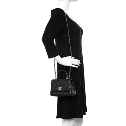 Chanel Caviar Quilted Extra Mini Coco Handle Flap Black 2 of 11