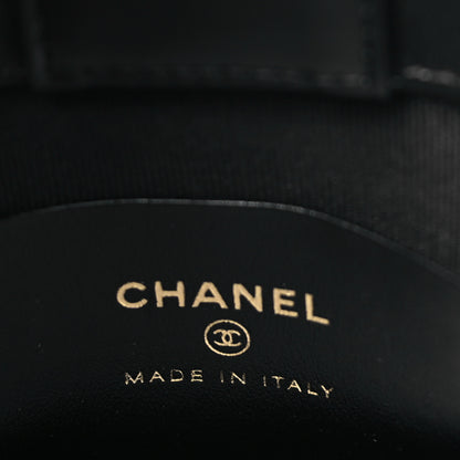 Chanel Shiny Caviar Quilted Bow Pouch Black 6 of 11