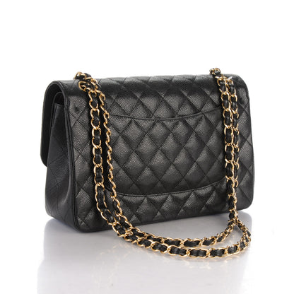 Chanel Caviar Quilted Jumbo Double Flap Black 3 of 7