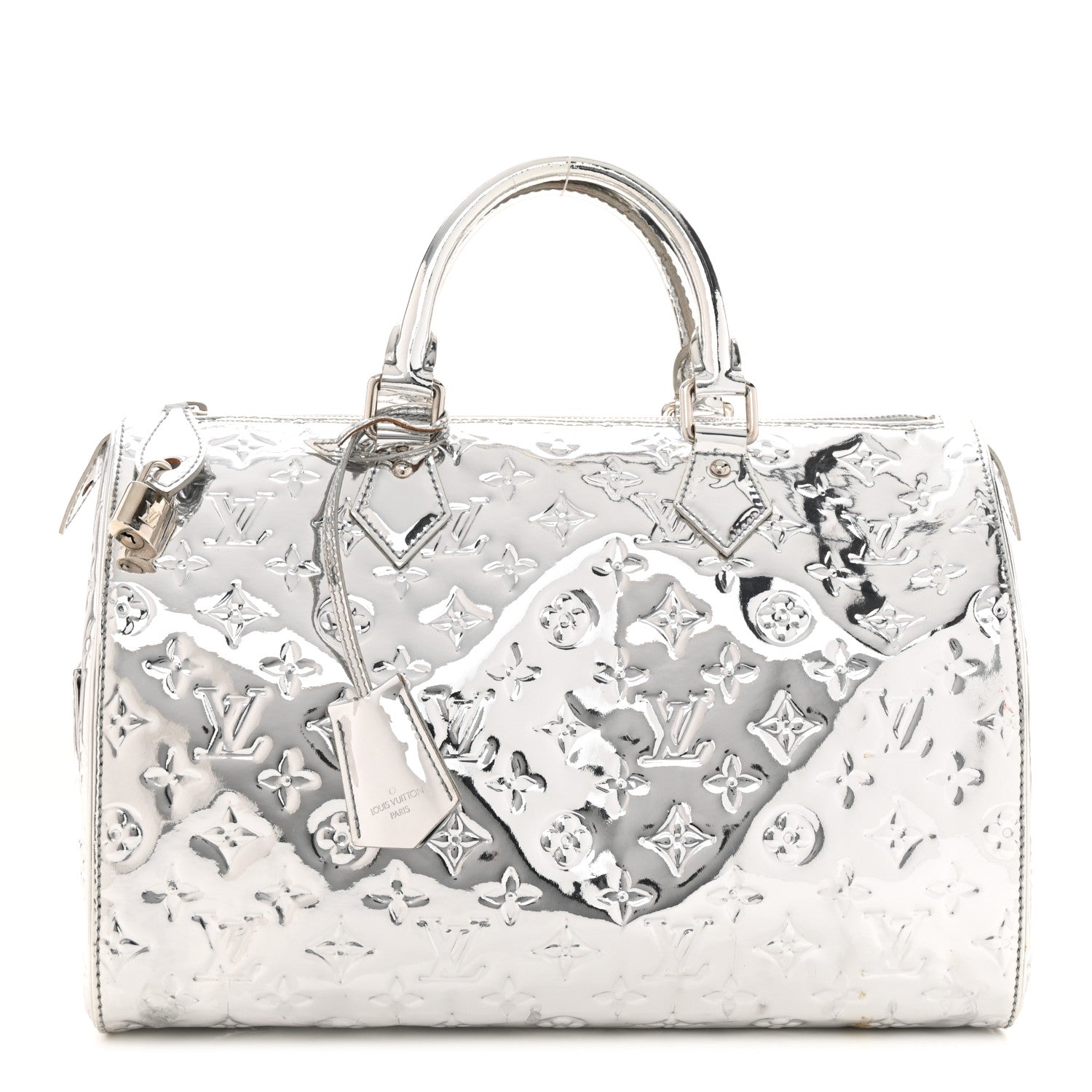 Louis Vuitton Monogram Miroir Speedy 30 Silver 1 of 17
