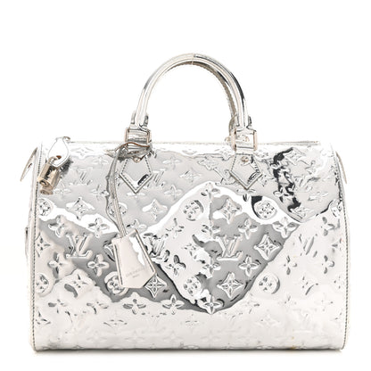 Louis Vuitton Monogram Miroir Speedy 30 Silver 1 of 17