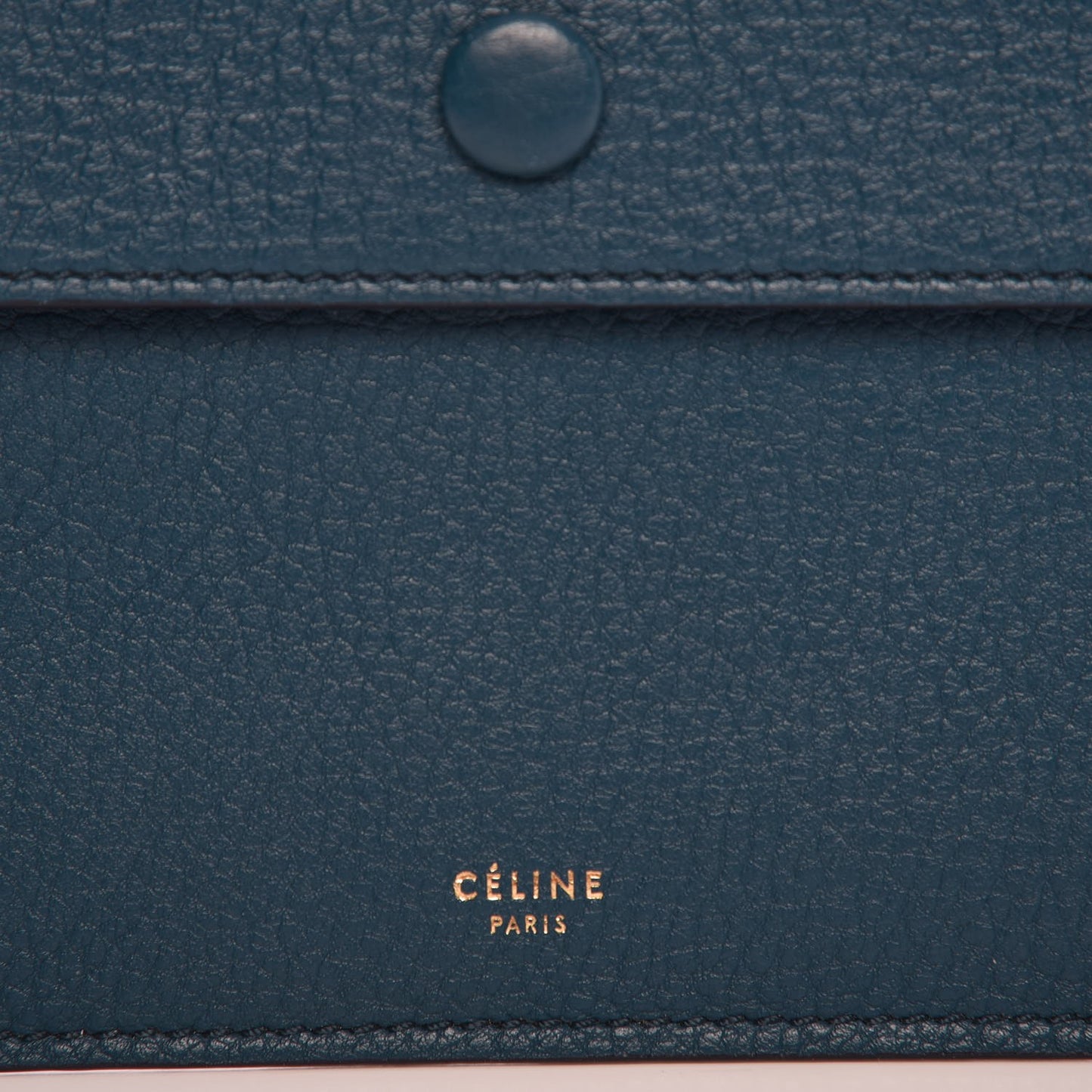 Crisped Calfskin Tie Knot Companion Pouch Blue Denim