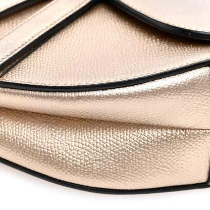 Christian Dior Metallic Grained Calfskin Saddle Bag Gold 9 of 12