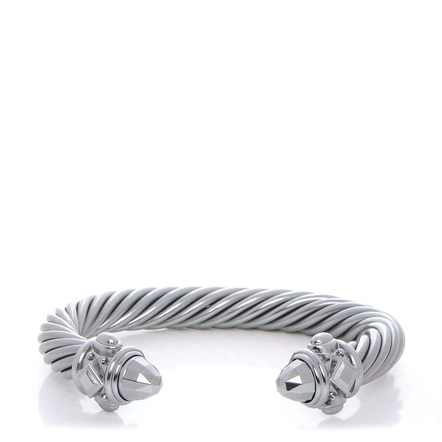David Yurman Aluminum 10mm Cable Bracelet Silver 1 of 5