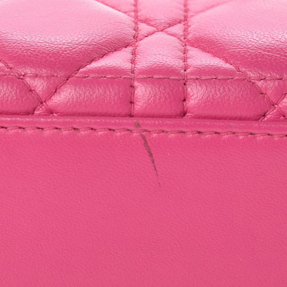 Christian Dior Lambskin Cannage Nano Lady Dior Fuchsia 10 of 11