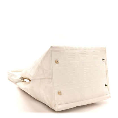 Christian Dior Canvas Cannage Small Soft Lady Dior Shopping Tote White 4 of 10