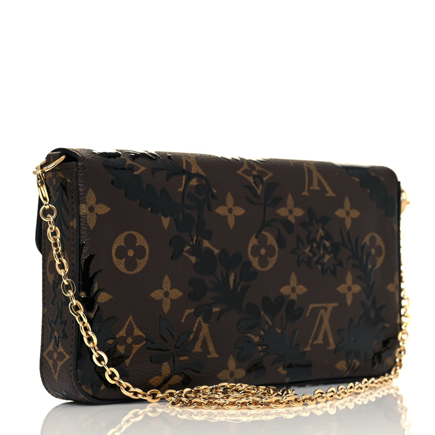 Monogram Blossom Pochette Felicie Chain Wallet Black