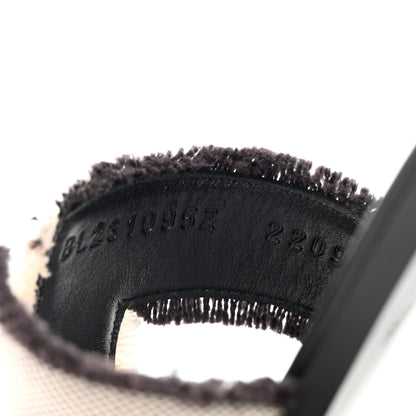 Hermes Toile H Oran Fringe Sandals 39 Prunoir 6 of 13