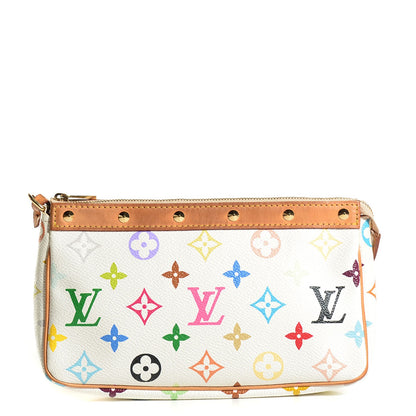 Louis Vuitton Monogram Multicolor Pochette Accessories White 1 of 8
