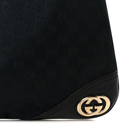 Gucci Monogram Medium New Britt Hobo Black 9 of 12