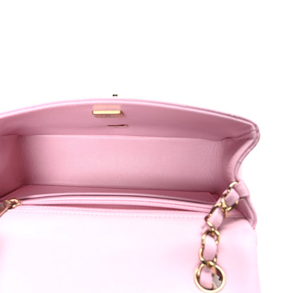 Chanel Lambskin Quilted Mini Rectangular Flap Light Pink 5 of 11