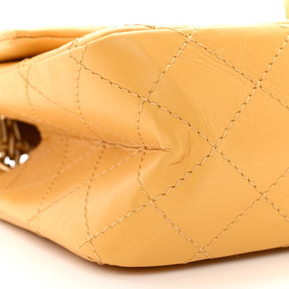 Chanel Aged Calfskin Quilted 2.55 Reissue Mini Flap Yellow 9 of 11