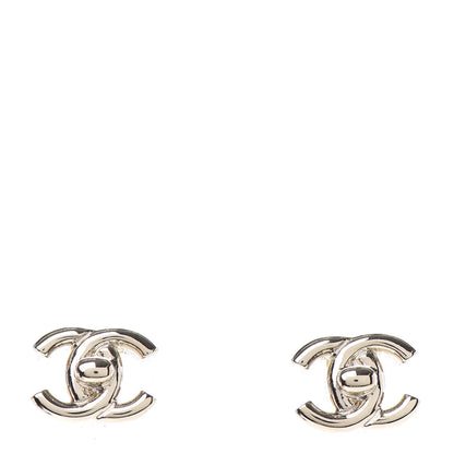 Chanel Metal CC Turnlock Earrings Gold 1 of 4