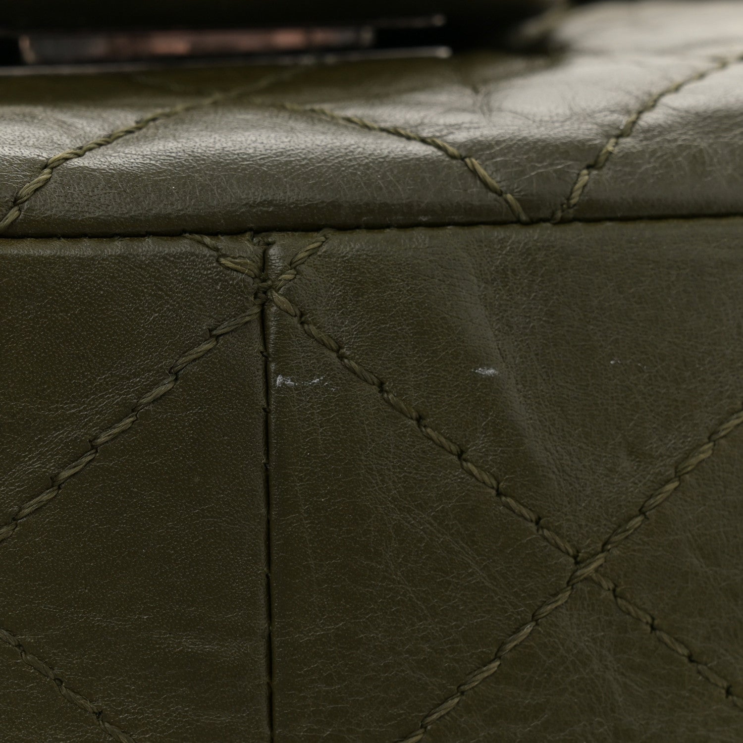 Chanel Aged Calfskin Quilted 2.55 Reissue 227 Flap Dark Green 12 of 12