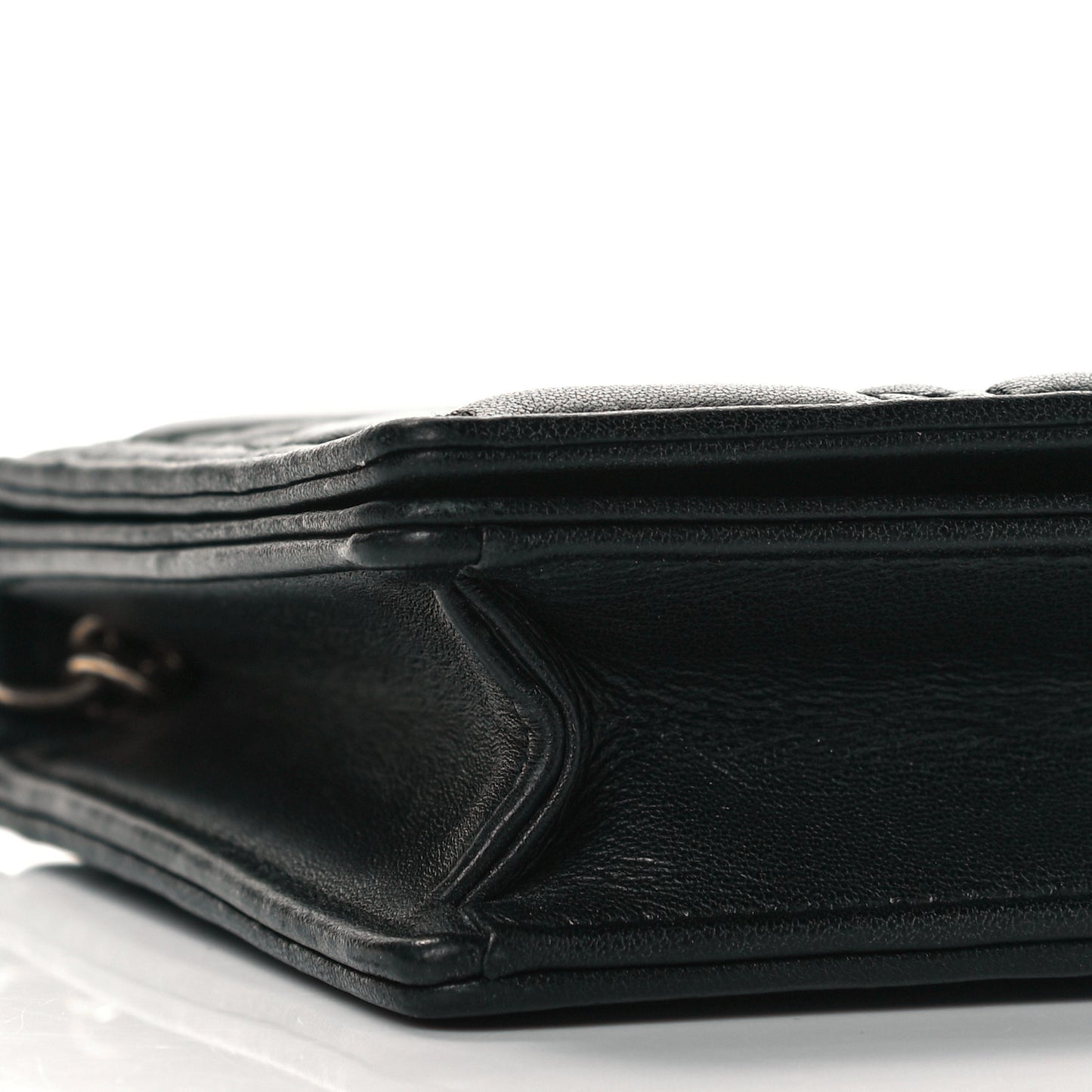 Lambskin Cannage Lady Dior Chain Wallet Black