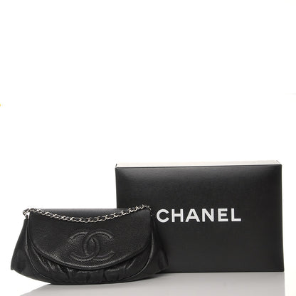 Chanel Caviar Half Moon Wallet On Chain WOC Black 8 of 9