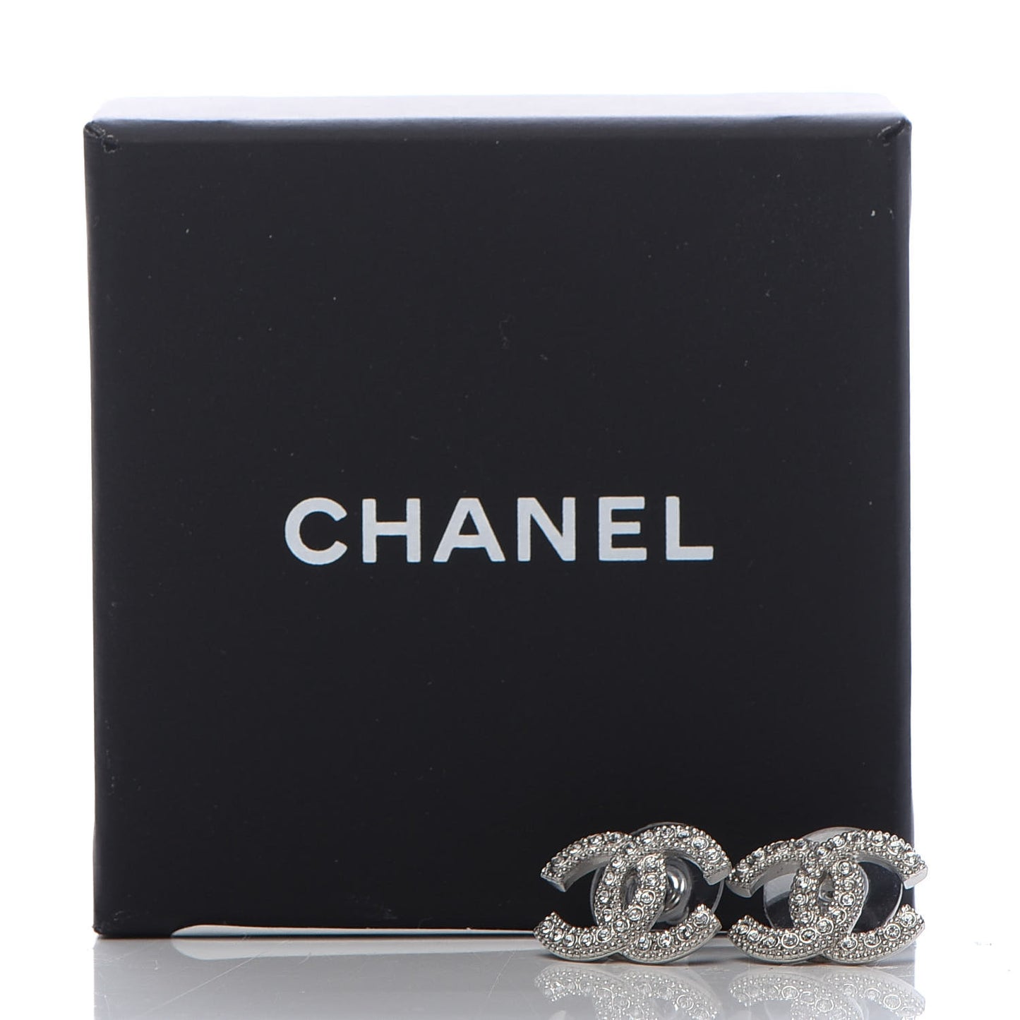 Crystal CC Earrings Silver