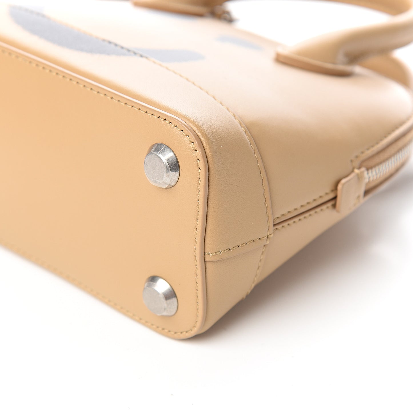 Calfskin Happy Sad XXS Ville Top Handle Bag Light Brown